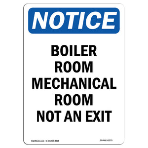 Boiler Room Mechanical Room Not An Exit Sign