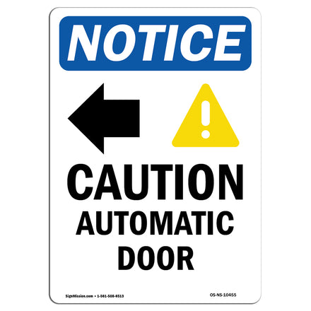 Caution Automatic Door [Left Arrow]