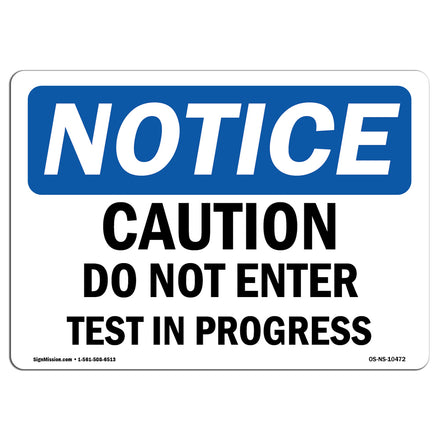 Caution Do Not Enter Test In Progress