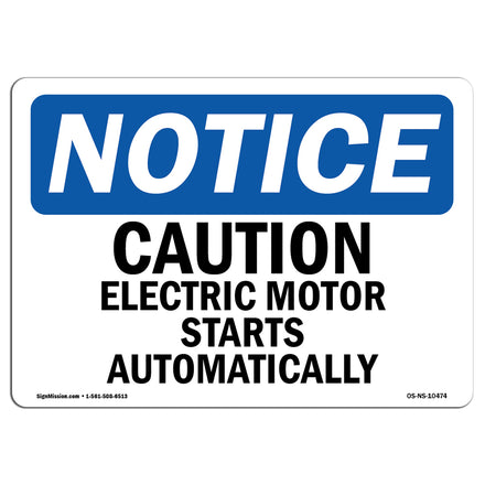 Caution Electric Motor Starts Automatically