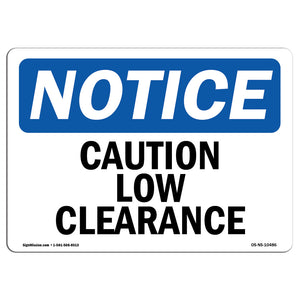 Caution Low Clearance Sign