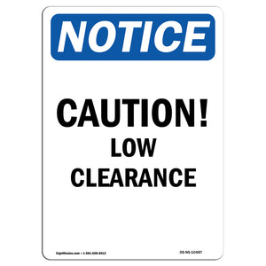 Caution Low Clearance Sign