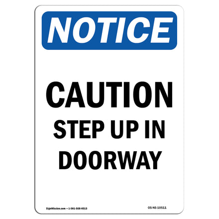 Caution Step Up In Doorway