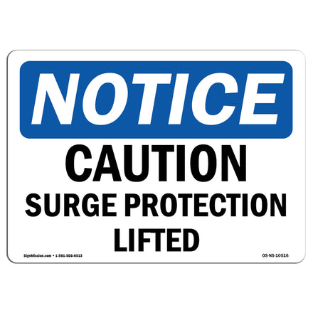 Caution Surge Protection Lifted