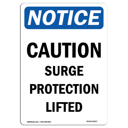 Caution Surge Protection Lifted