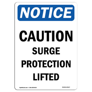 Caution Surge Protection Lifted