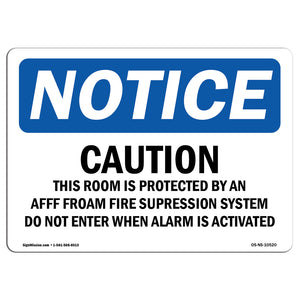 Caution This Room Is Protected By An Afff Sign