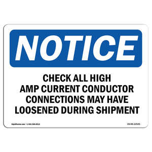 Check All High Amp Current Conductor Connections