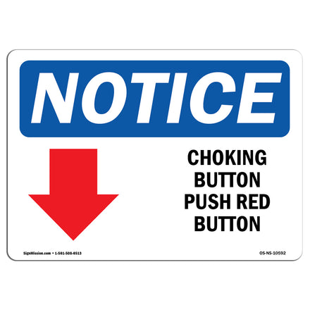 Choking Button Push Red Button