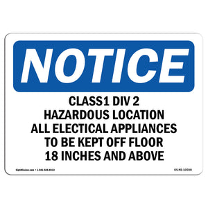 Class 1 Div 2 Hazardous Location All Electrical Sign