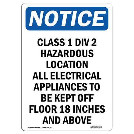 Class 1 Div 2 Hazardous Location All Electrical Sign