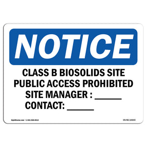 Class B Biosolids Site Public Access Prohibited