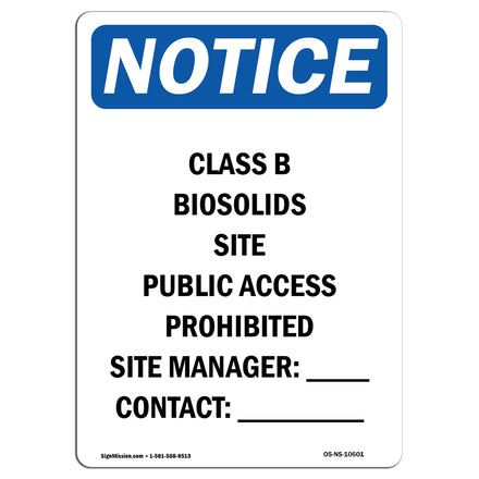 Class B Biosolids Site Public Access Prohibited