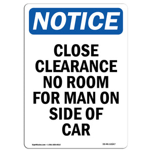 Close Clearance No Room For Man On Side Of Car