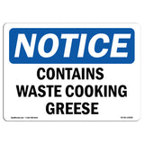 Contains Waste Cooking Grease