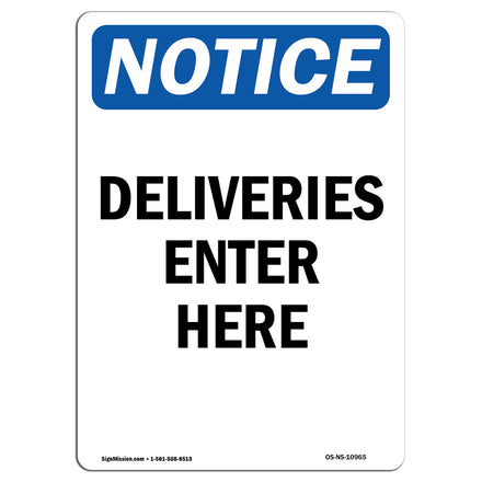 Deliveries Enter Here