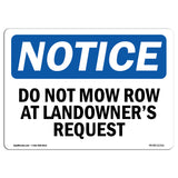 Do Not Mow Row At Landowner'S Request