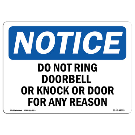 Do Not Ring Doorbell Or Knock On Door For