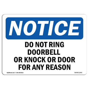 Do Not Ring Doorbell Or Knock On Door For