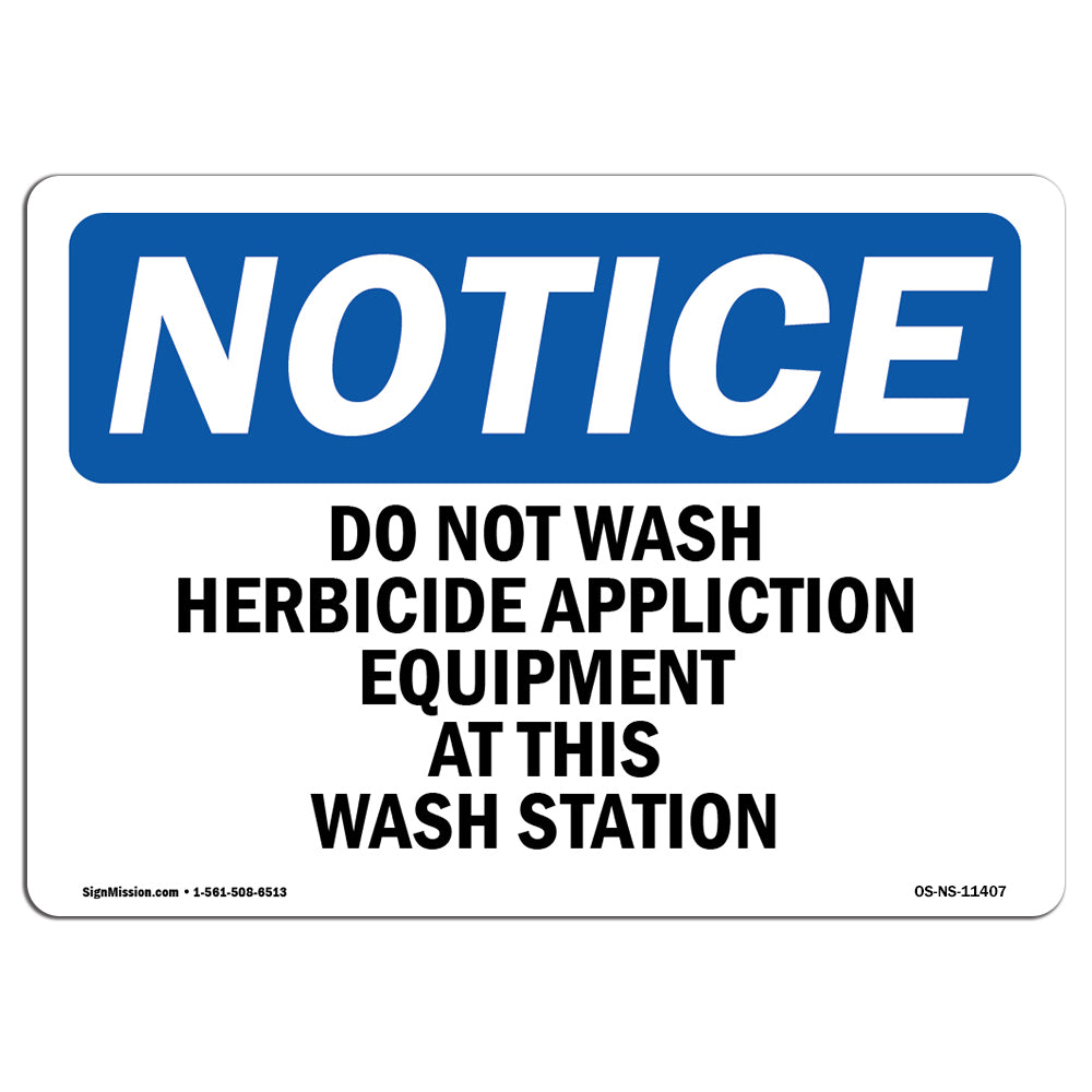 Do Not Wash Herbicide Equipment