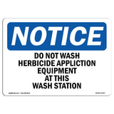 Do Not Wash Herbicide Equipment