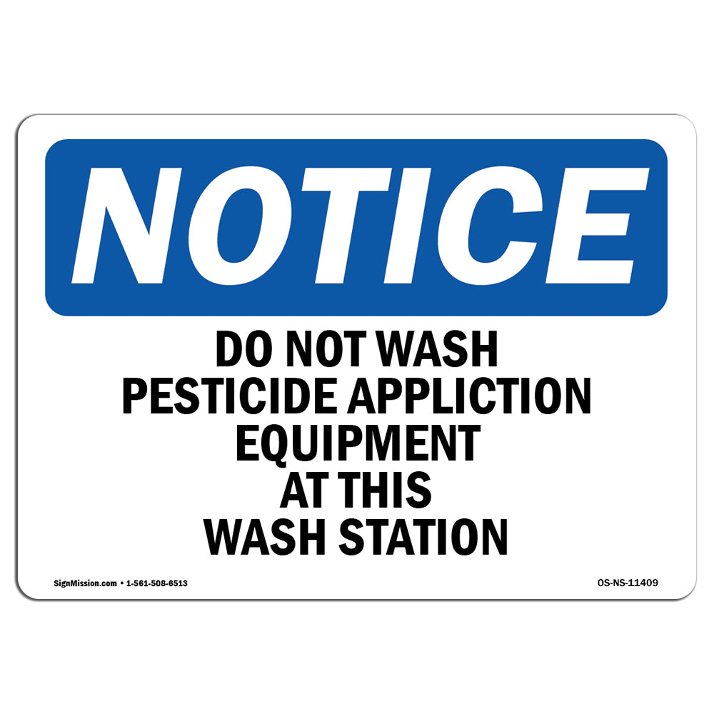 Do Not Wash Pesticide Equipment