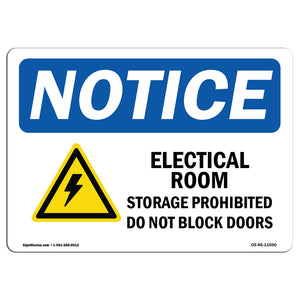 Electrical Room Storage Prohibited