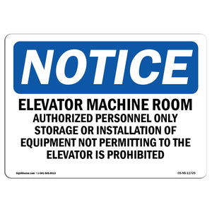 Elevator Machine Room Authorized Personnel