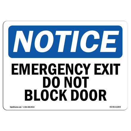 Emergency Exit Do Not Block Door