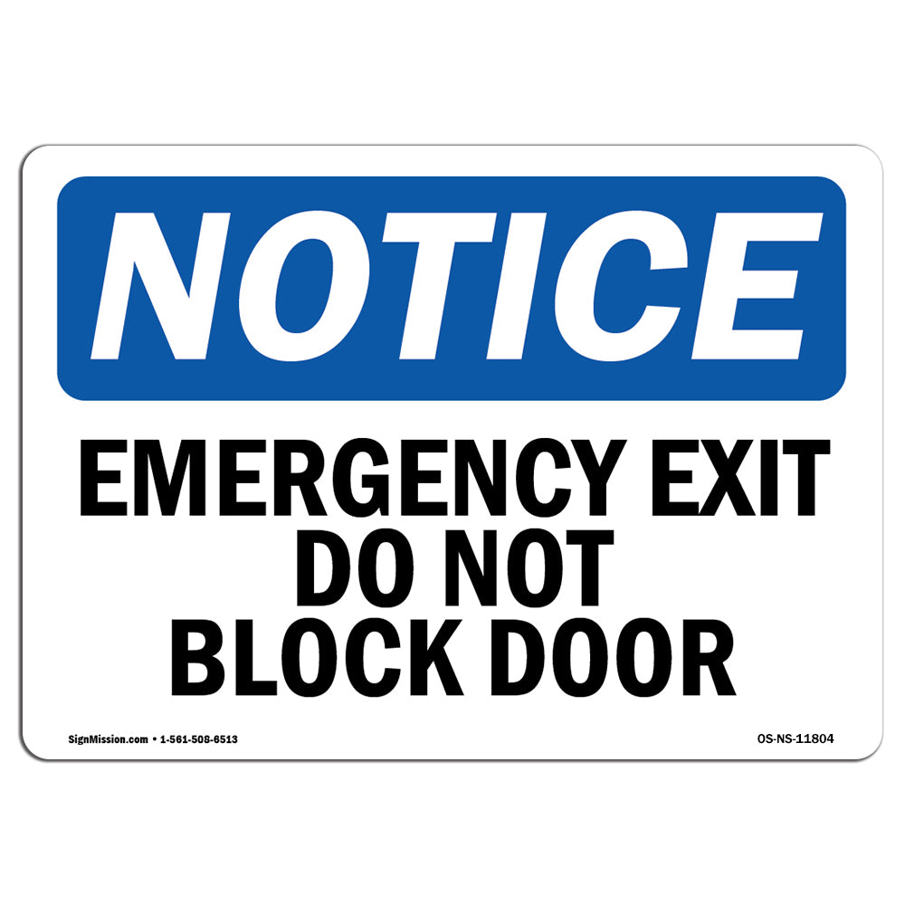 Emergency Exit Do Not Block Door