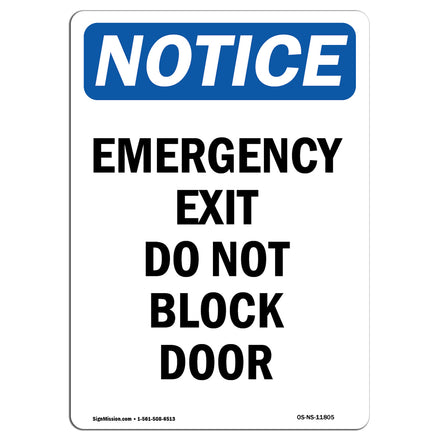 Emergency Exit Do Not Block Door