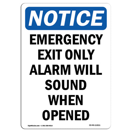 Emergency Exit Only Alarm Will Sound When Opened