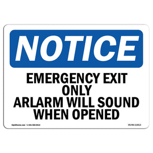 Emergency Exit Only Alarm Will Sound When Opened