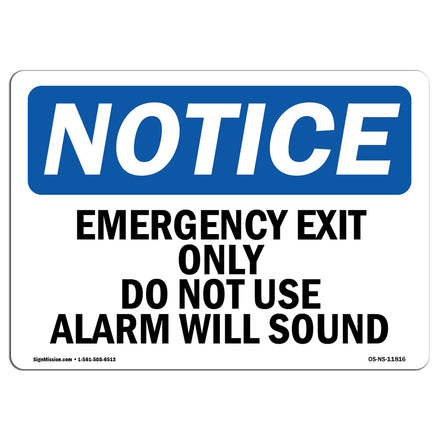 Emergency Exit Only Do Not Use Alarm Will Sound