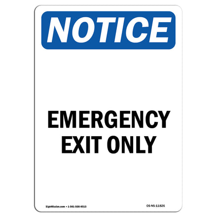 Emergency Exit Only Sign