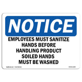 Employees And Patrons Wash Hands Sign