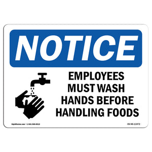 Employees Must Wash Hands Before