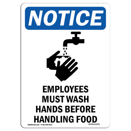 Employees Must Wash Hands Before