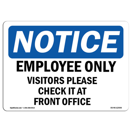 Employees Only Visitors Please Check In