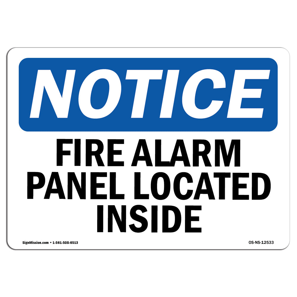 Fire Alarm Panel Located Inside