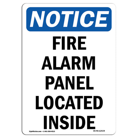 Fire Alarm Panel Located Inside