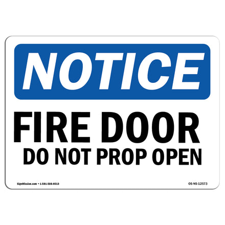 Fire Door Do Not Prop Open Sign