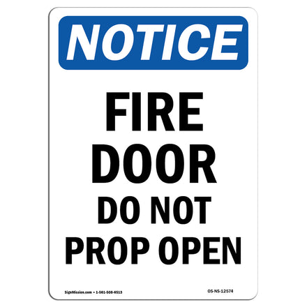 Fire Door Do Not Prop Open Sign