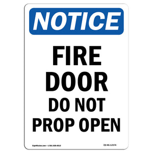 Fire Door Do Not Prop Open Sign