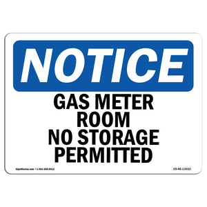 Gas Meter Room No Storage Permitted