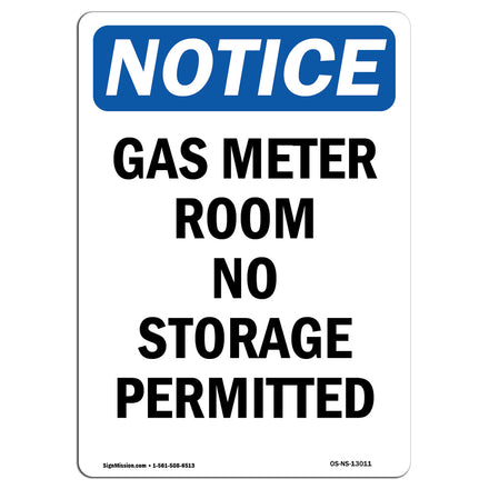 Gas Meter Room No Storage Permitted