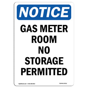 Gas Meter Room No Storage Permitted