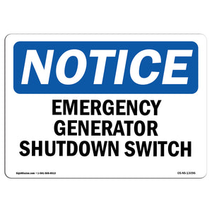 Generator Emergency Shutdown Switch