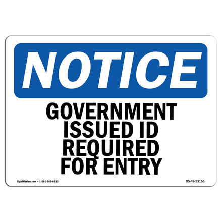 Government Issued ID Required For Entry