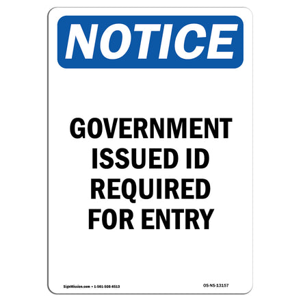 Government Issued ID Required For Entry